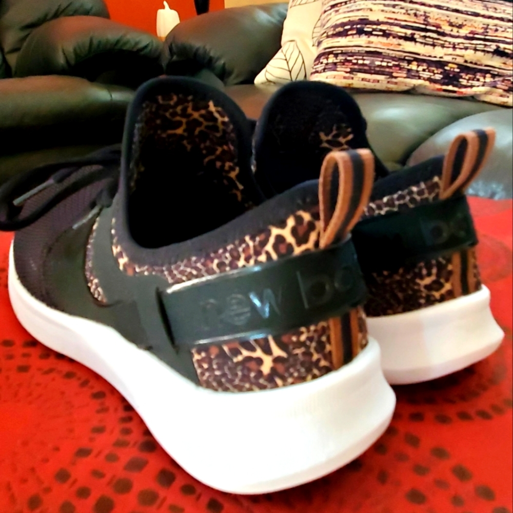 New Balance athletic shoes leopard print